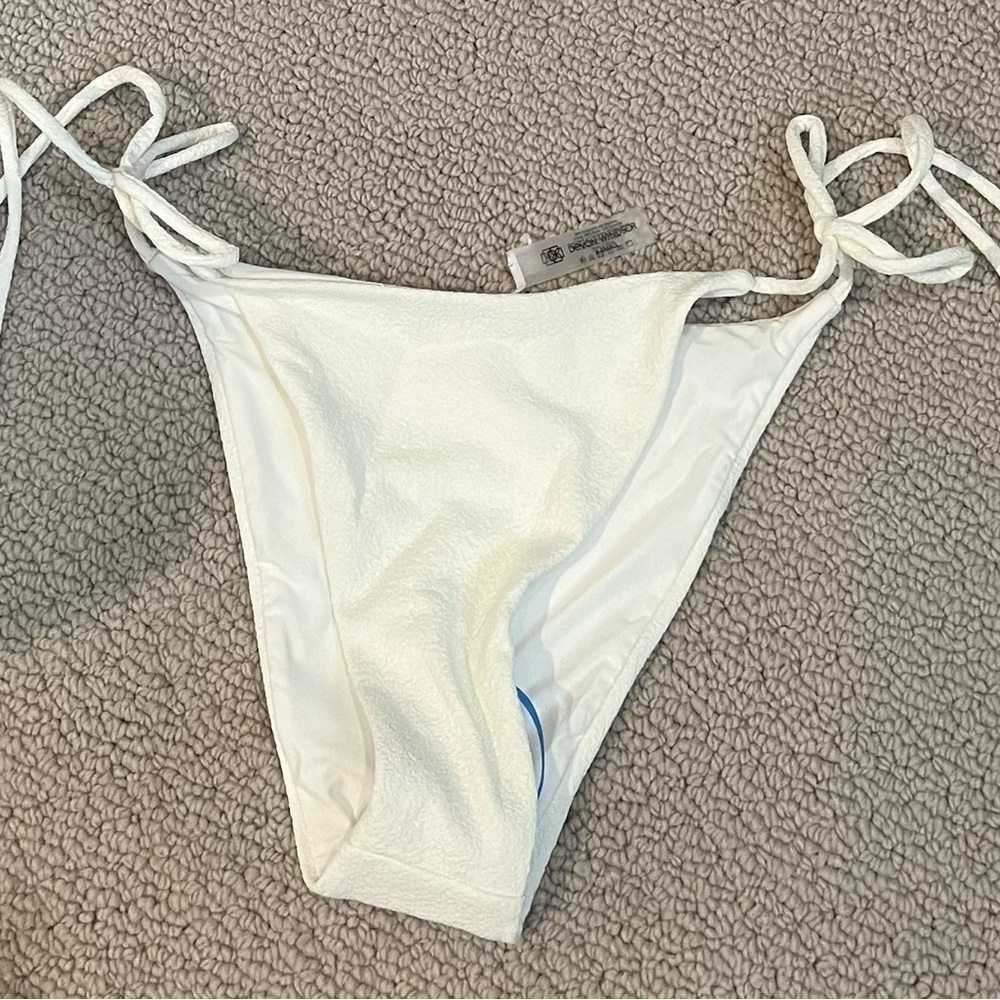 White Bikini Bottom with Tie Sides